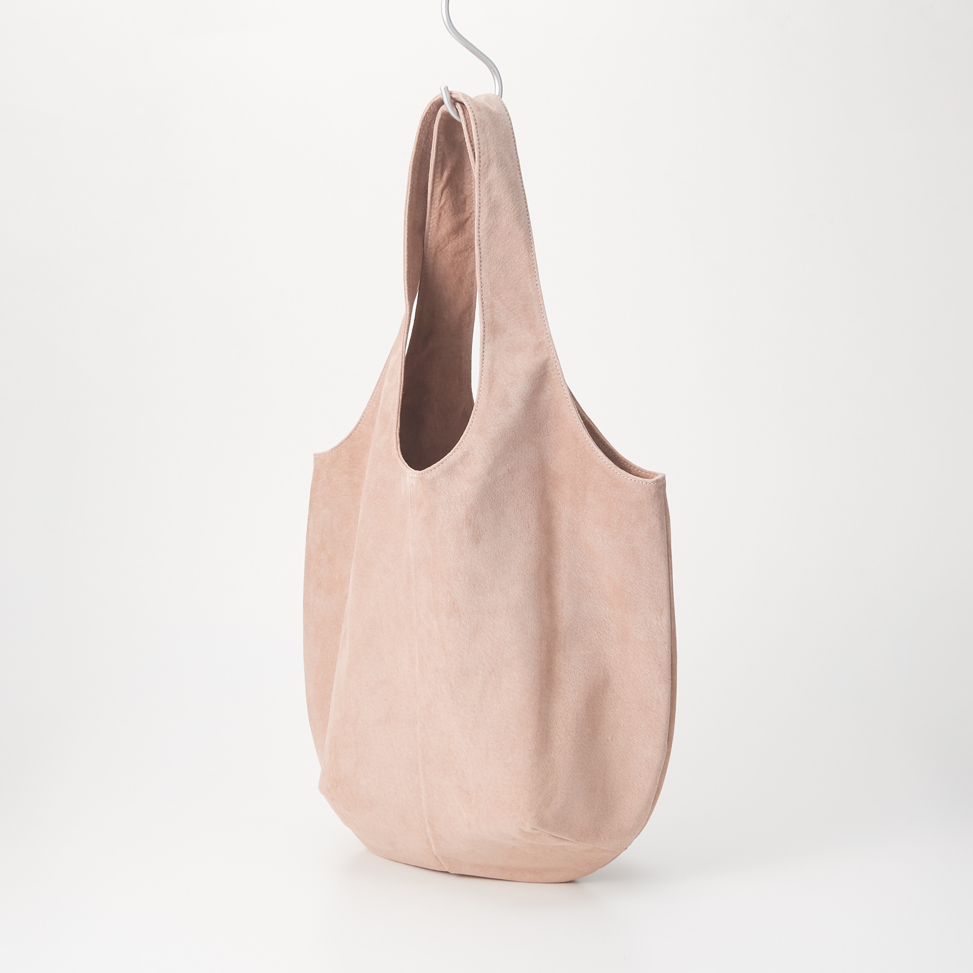 革屋が作った、洗えるドロップトートバッグ・ピンクベージュ