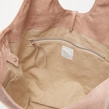 革屋が作った、洗えるドロップトートバッグ・ピンクベージュ