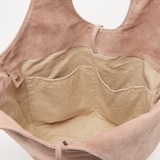 革屋が作った、洗えるドロップトートバッグ・ピンクベージュ