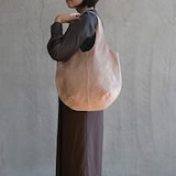 革屋が作った、洗えるドロップトートバッグ・ピンクベージュ