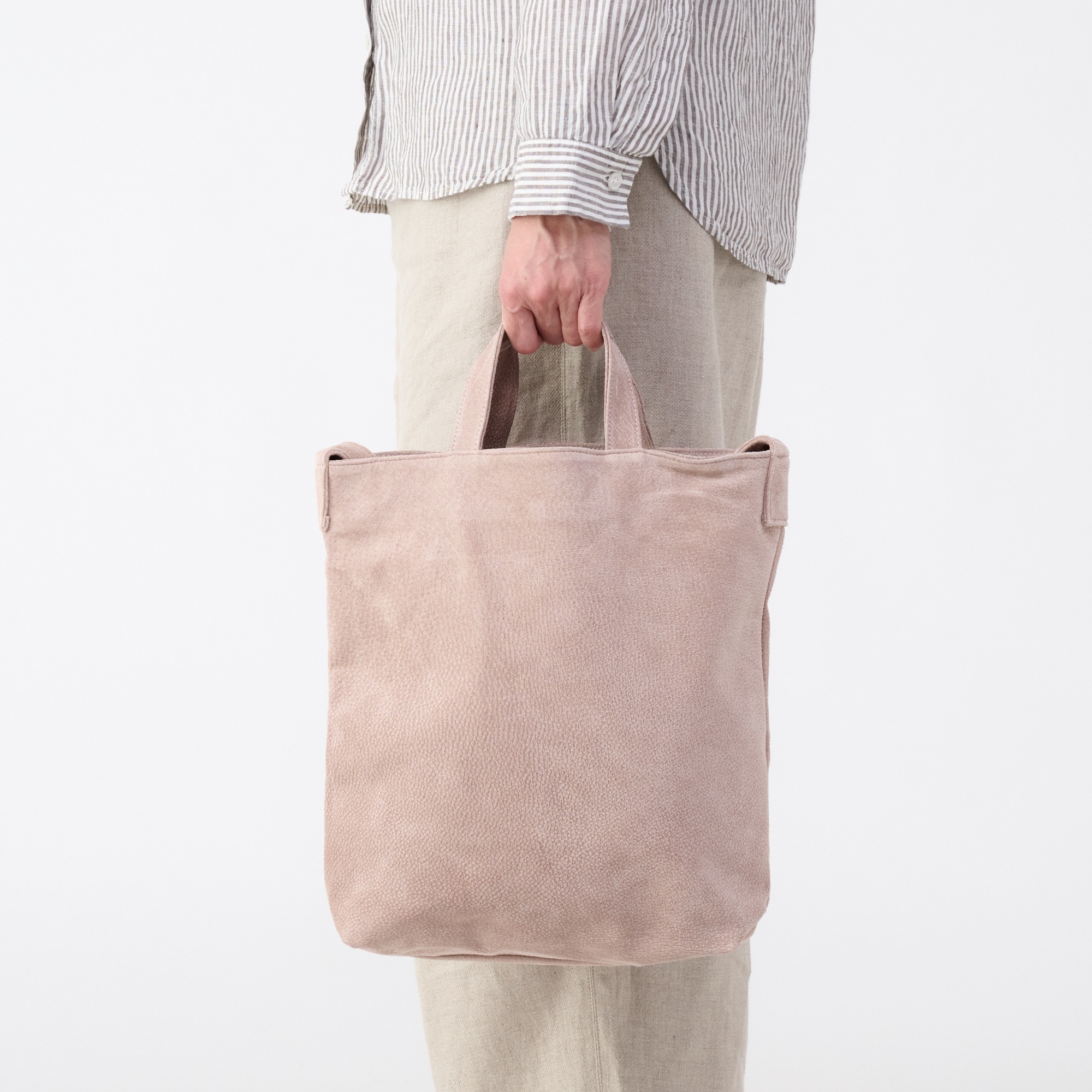 革屋が作った、洗える２WAYショルダーバッグ・ピンクベージュ