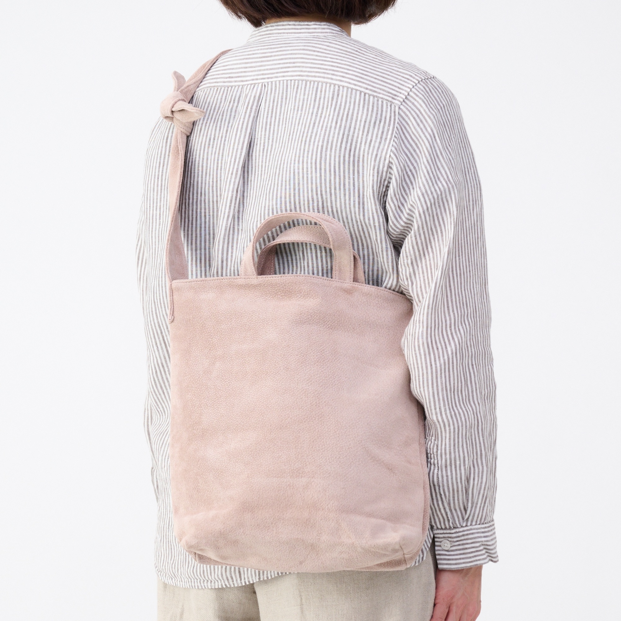 革屋が作った、洗える２WAYショルダーバッグ・ピンクベージュ