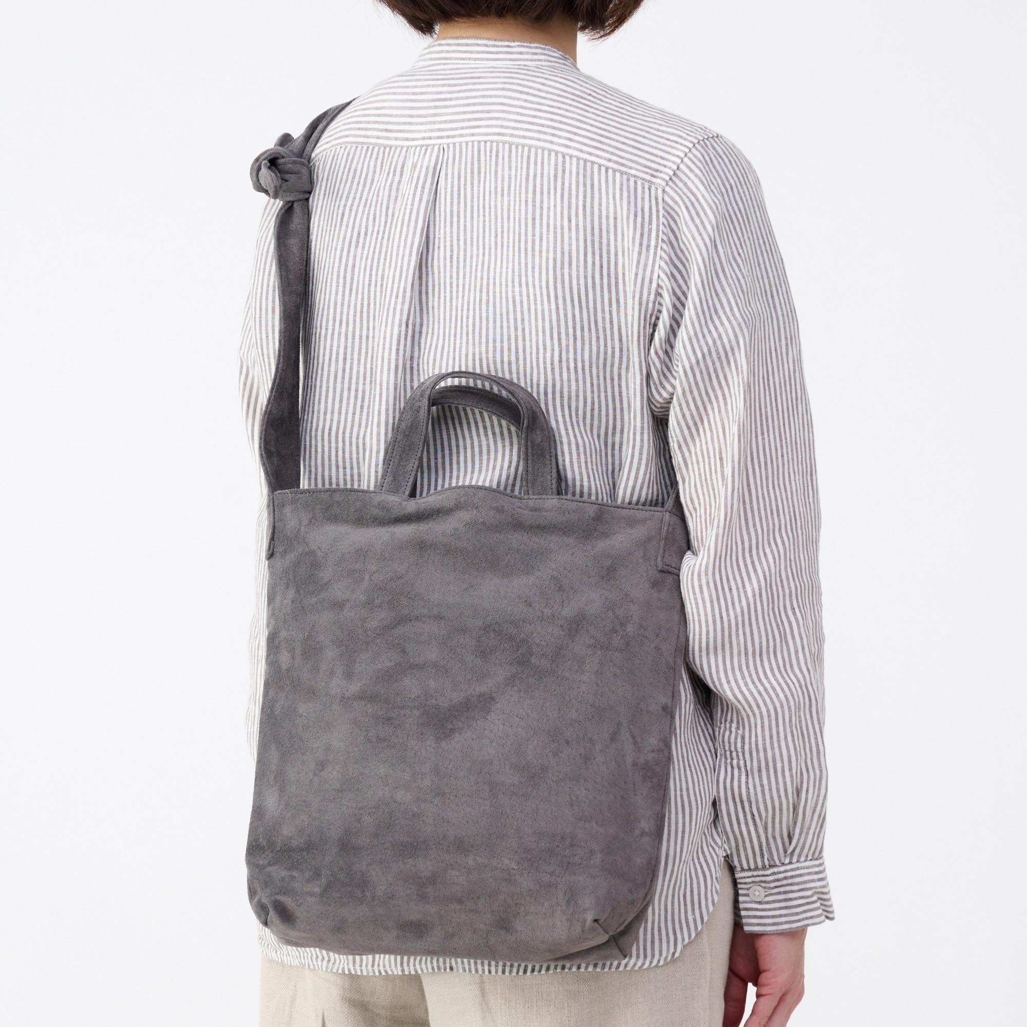 革屋が作った、洗える２WAYショルダーバッグ・グレー