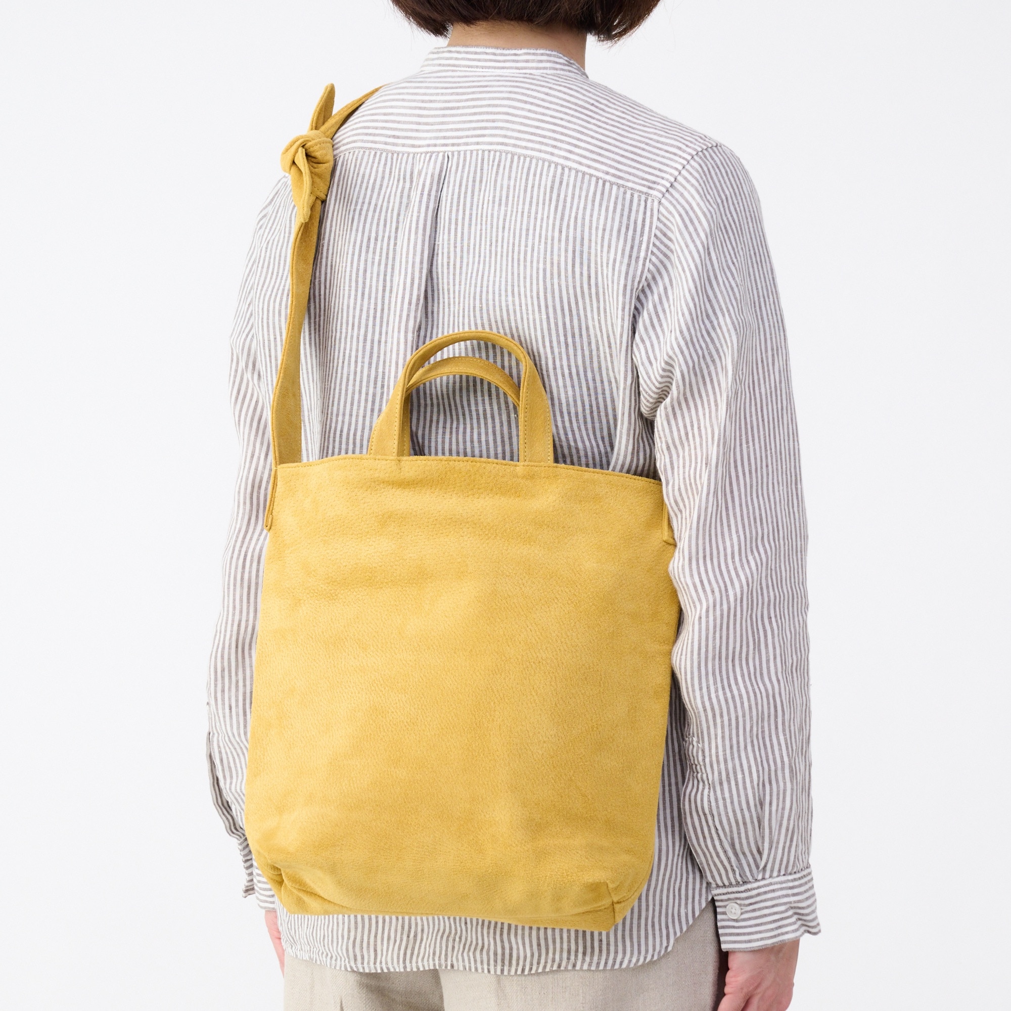 革屋が作った、洗える２WAYショルダーバッグ・マスタード