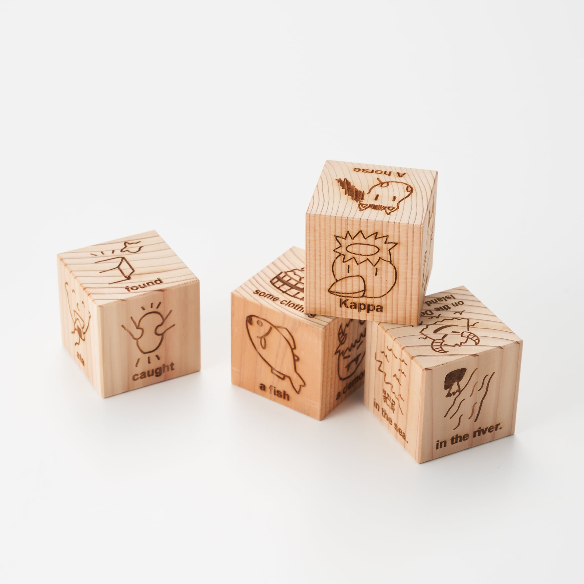 木のおもちゃ　もくもく絵本　男の子ver.（英語版）