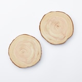 東京の木の「コースター」約直径7～８ｃｍ　2枚セット