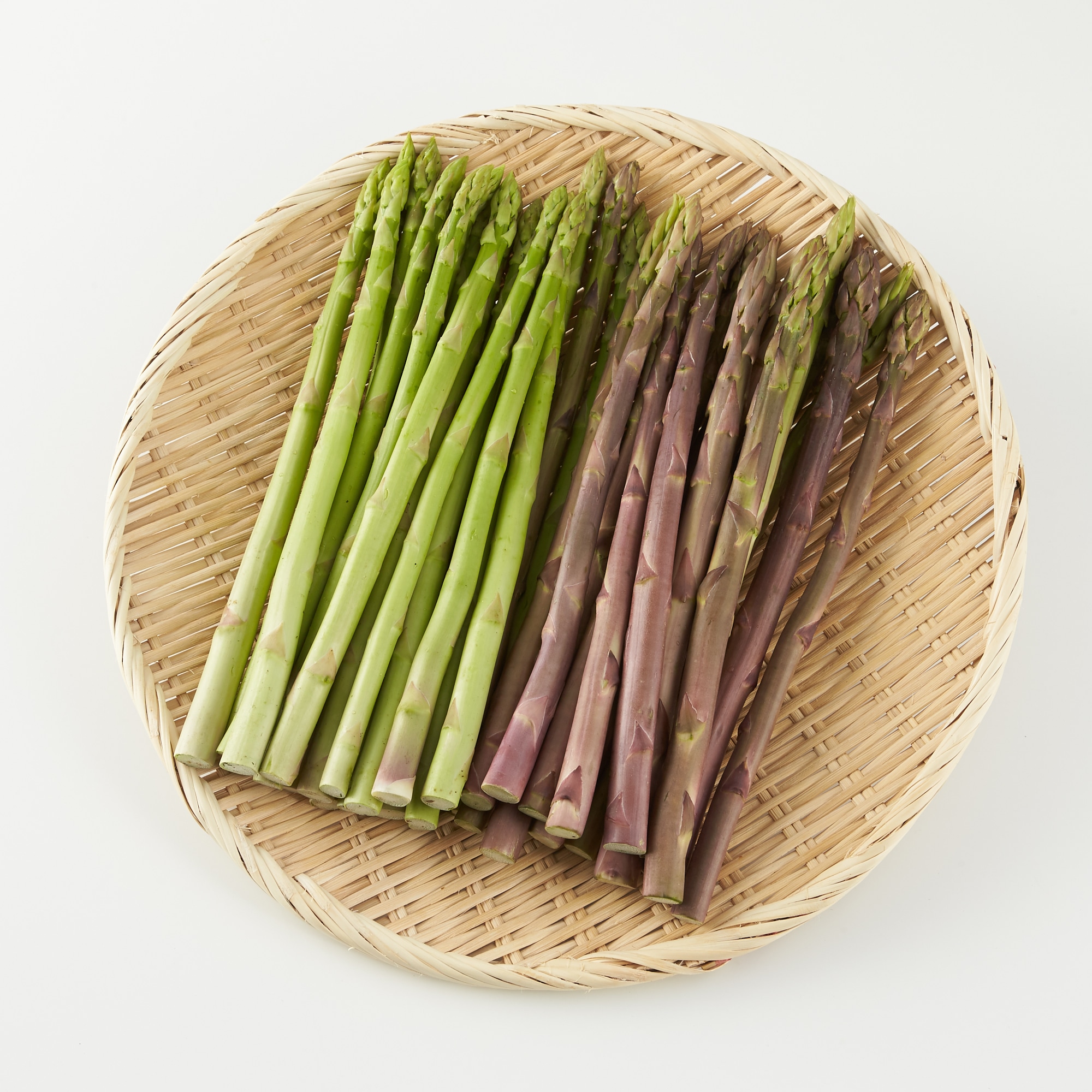 新潟県産　飯塚農園の「アスパラガス」（グリーン＆紫ミックス）約１ｋｇ