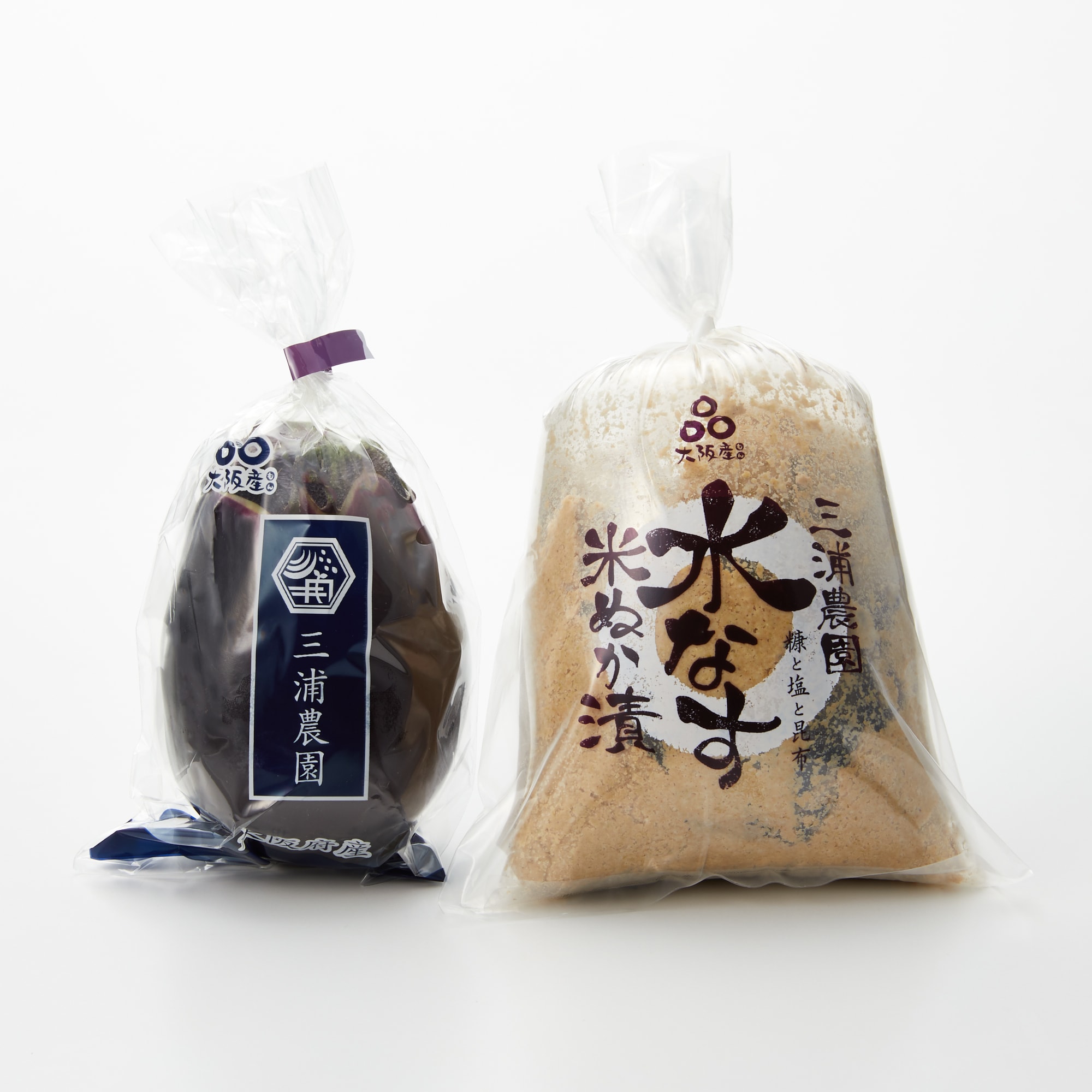 大阪府泉州産　水なすぬか漬け３個　極上の朝採り水なす３個　セット