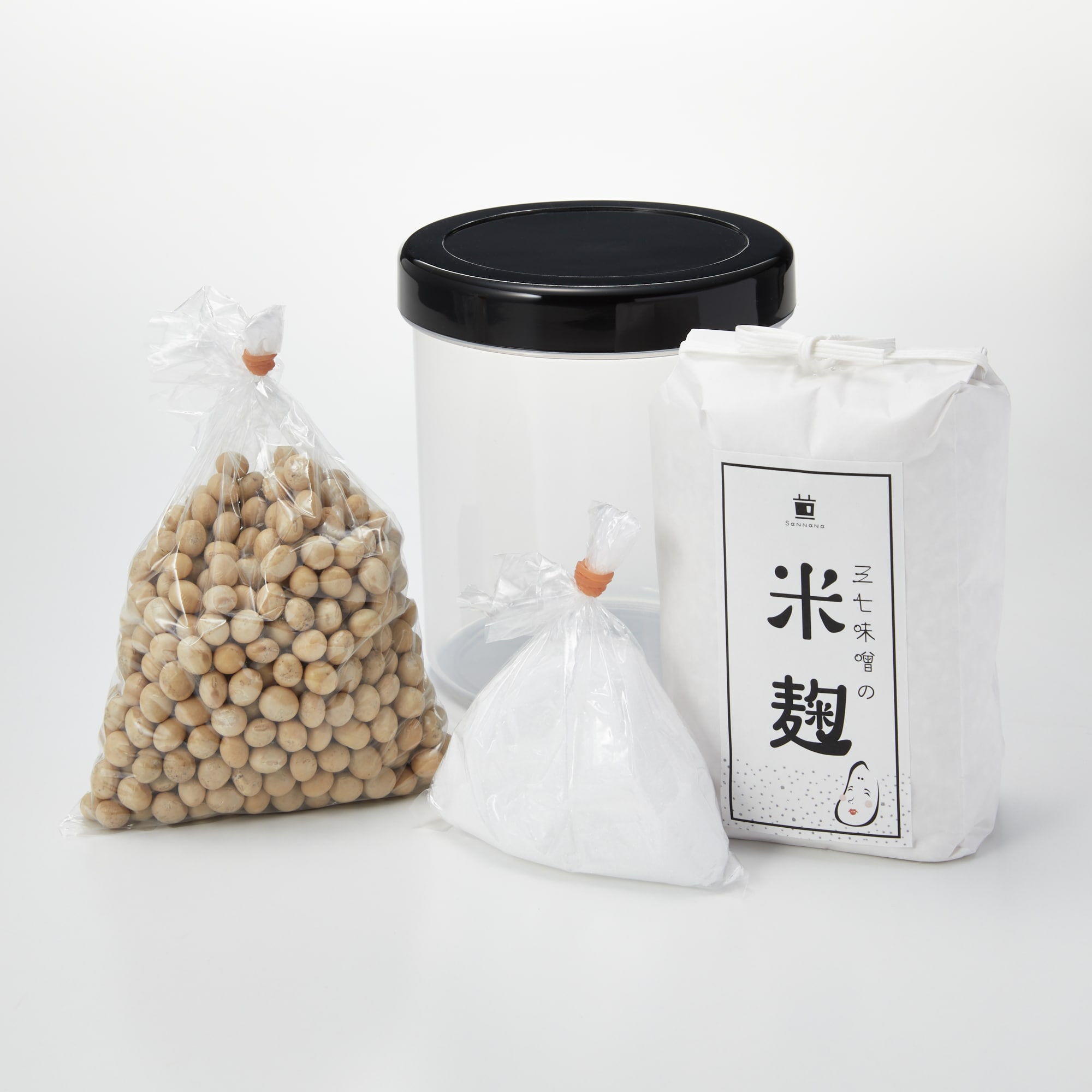 福井　三七味噌の「はじめての手作り味噌セット」（仕上がり１ｋｇ、容器付き）