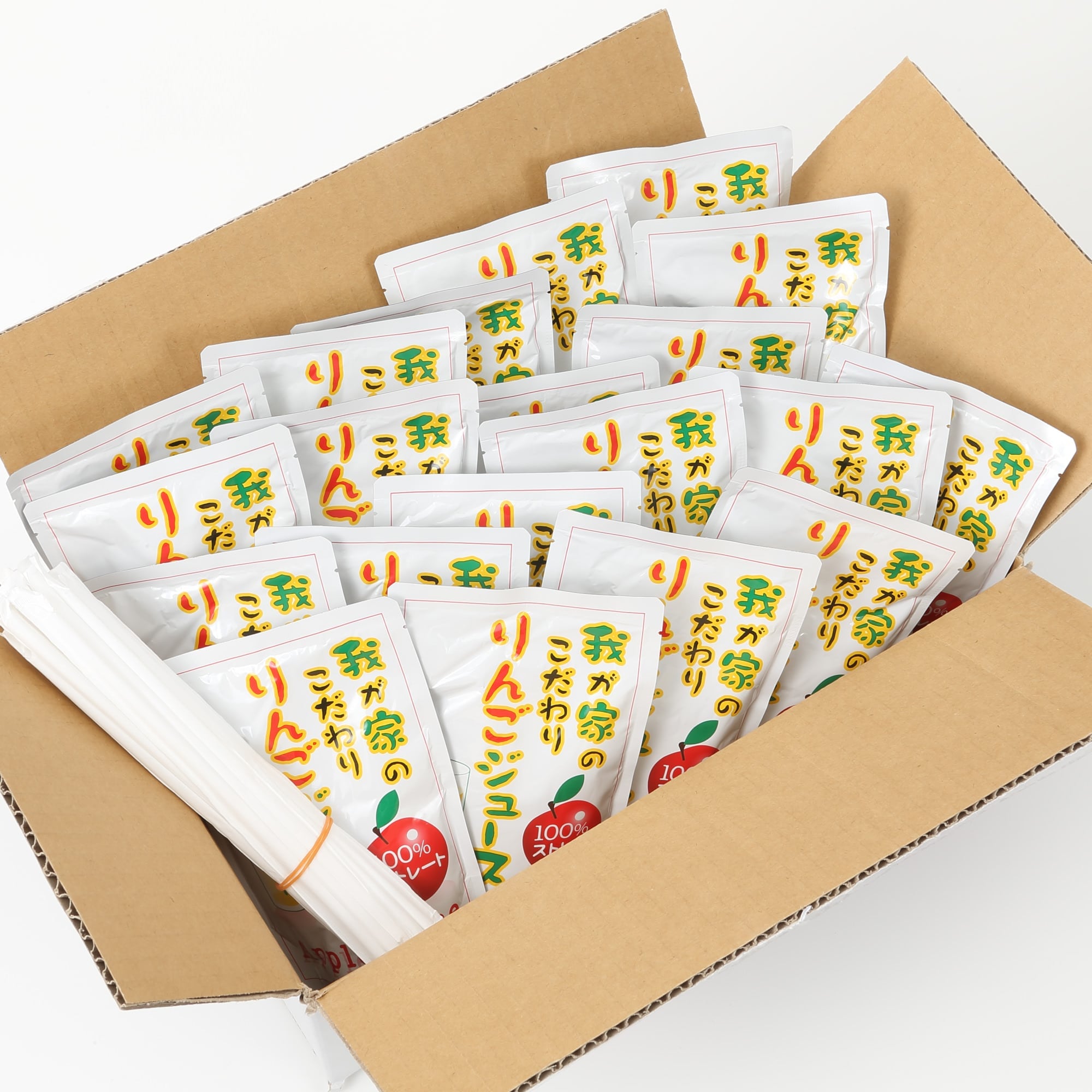 秋田県さとう果樹園　我が家のこだわりりんごジュース(王林)　１８０ｍｌ×２０袋