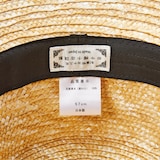 埼玉県　田中帽子の麦わら帽子「バケットハット」ブラックリボン