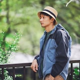 埼玉県　田中帽子の麦わら帽子「バケットハット」ブラックリボン