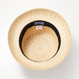 埼玉県　田中帽子の麦わら帽子「クロッシェハット（シエル）」ネイビーリボン