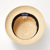 埼玉県　田中帽子の麦わら帽子「クロッシェハット（シエル）」アイボリーリボン