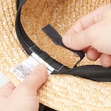 埼玉県　田中帽子の麦わら帽子「クロッシェハット（シエル）」アイボリーリボン