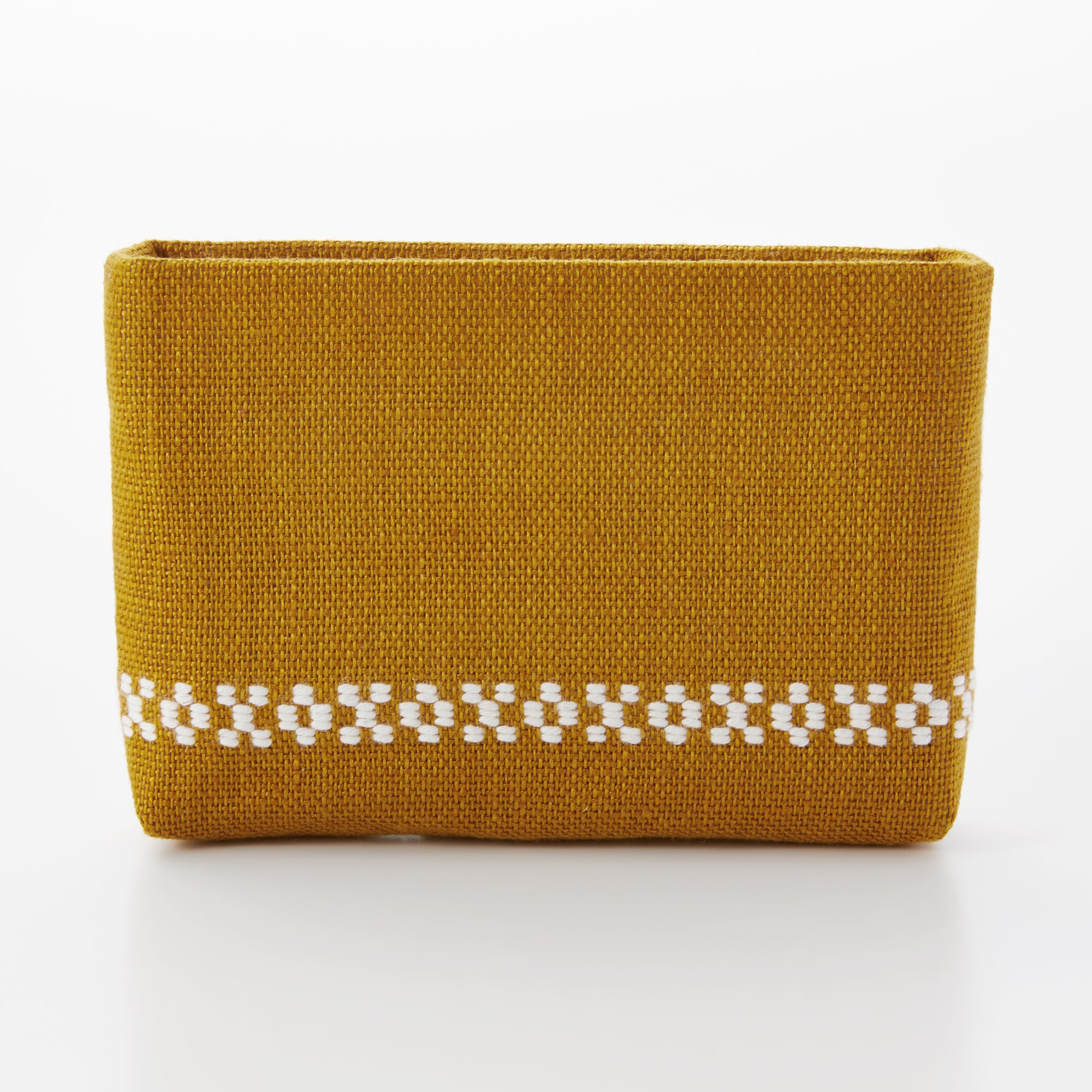 こぎん刺し　ミニポーチ　黄色