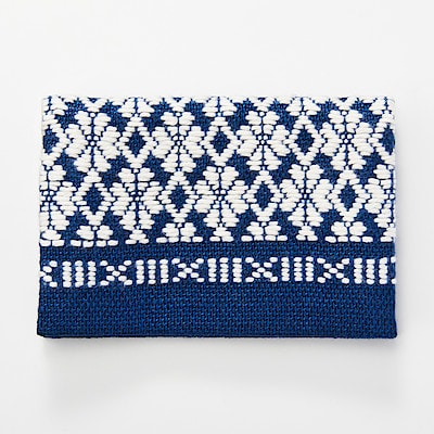 こぎん刺し　名刺入れ　青