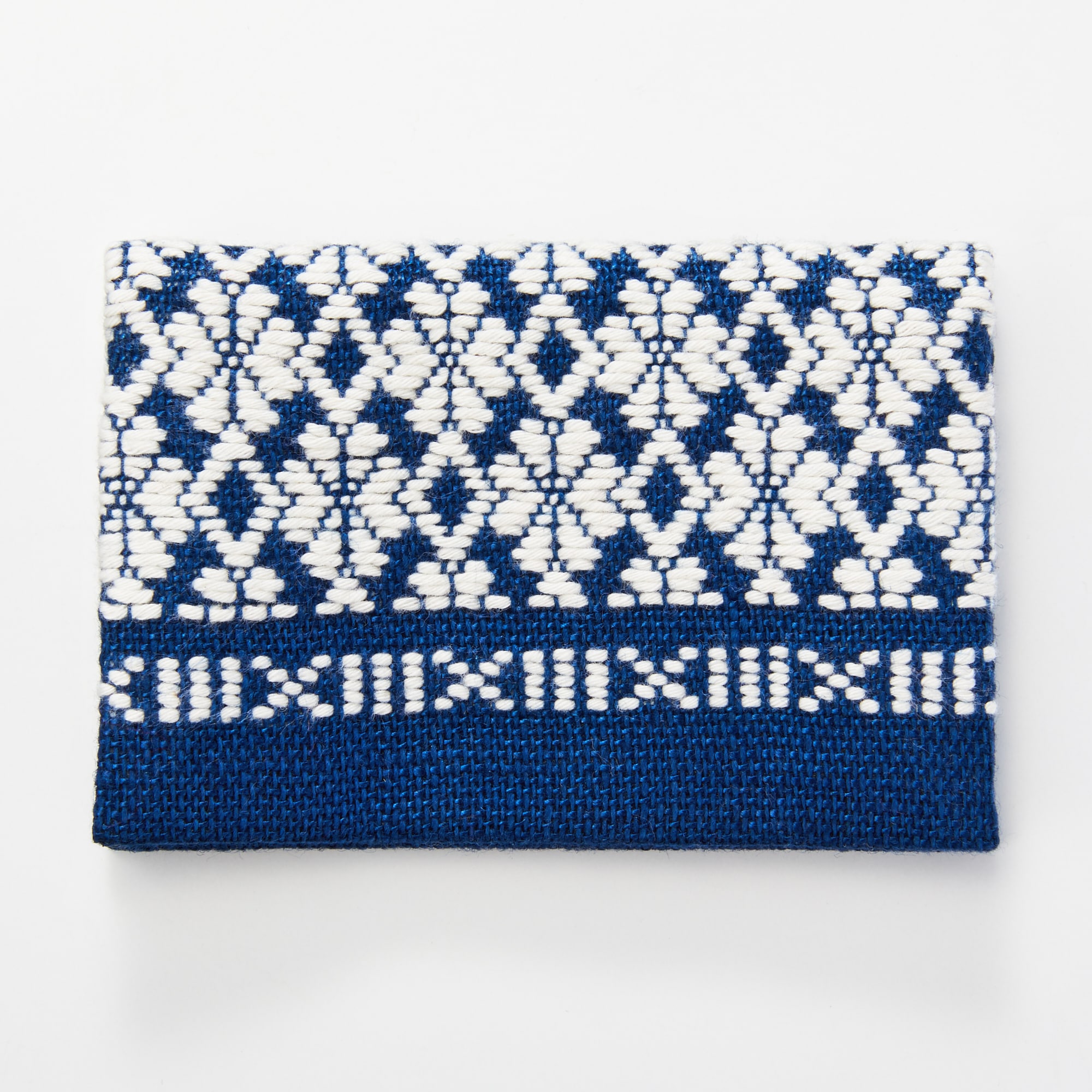 こぎん刺し　名刺入れ　青