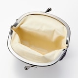 こぎん刺し　丸がま口　紺