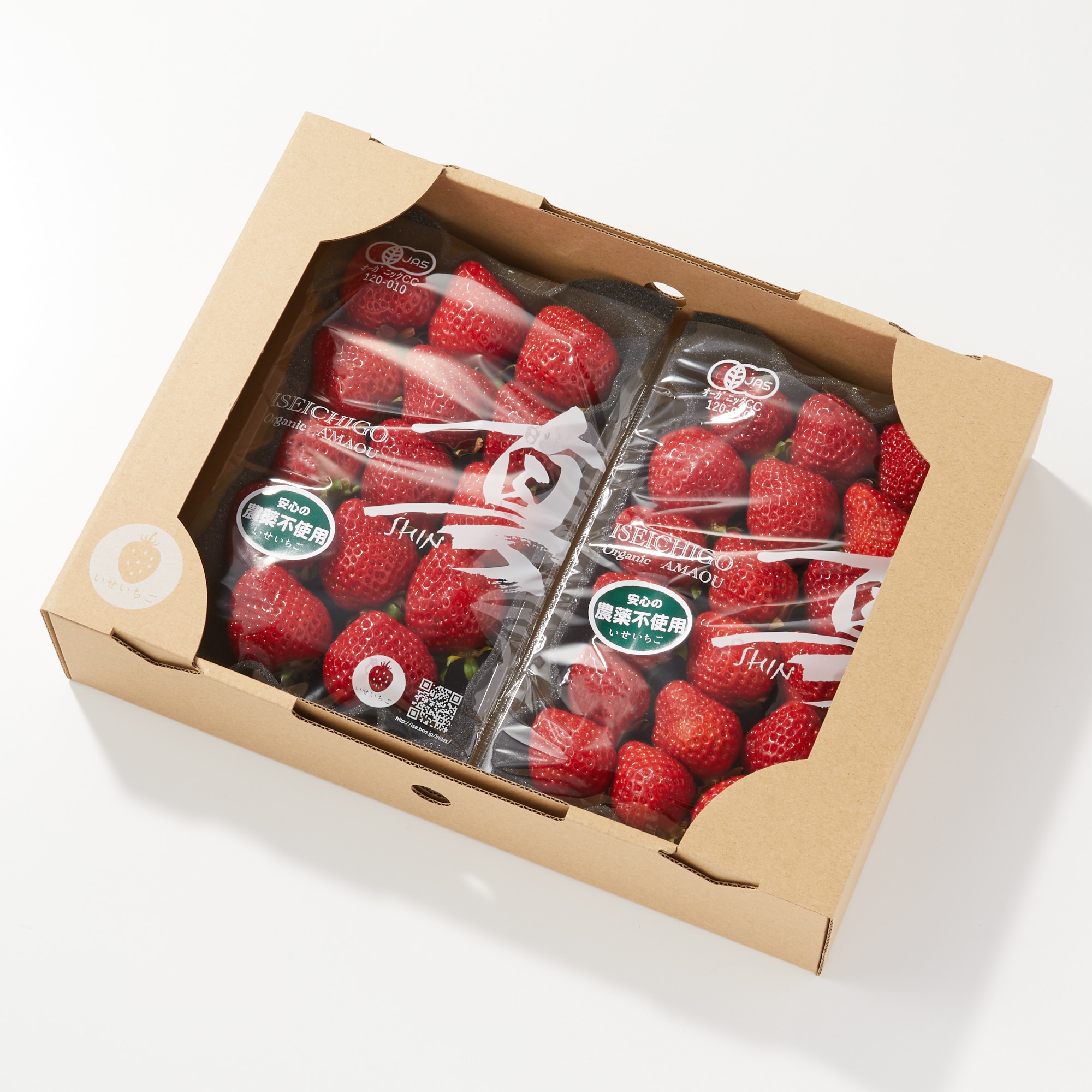 福岡県産　伊世いちご畑の「あまおう」約５００ｇ　※有機ＪＡＳ認証