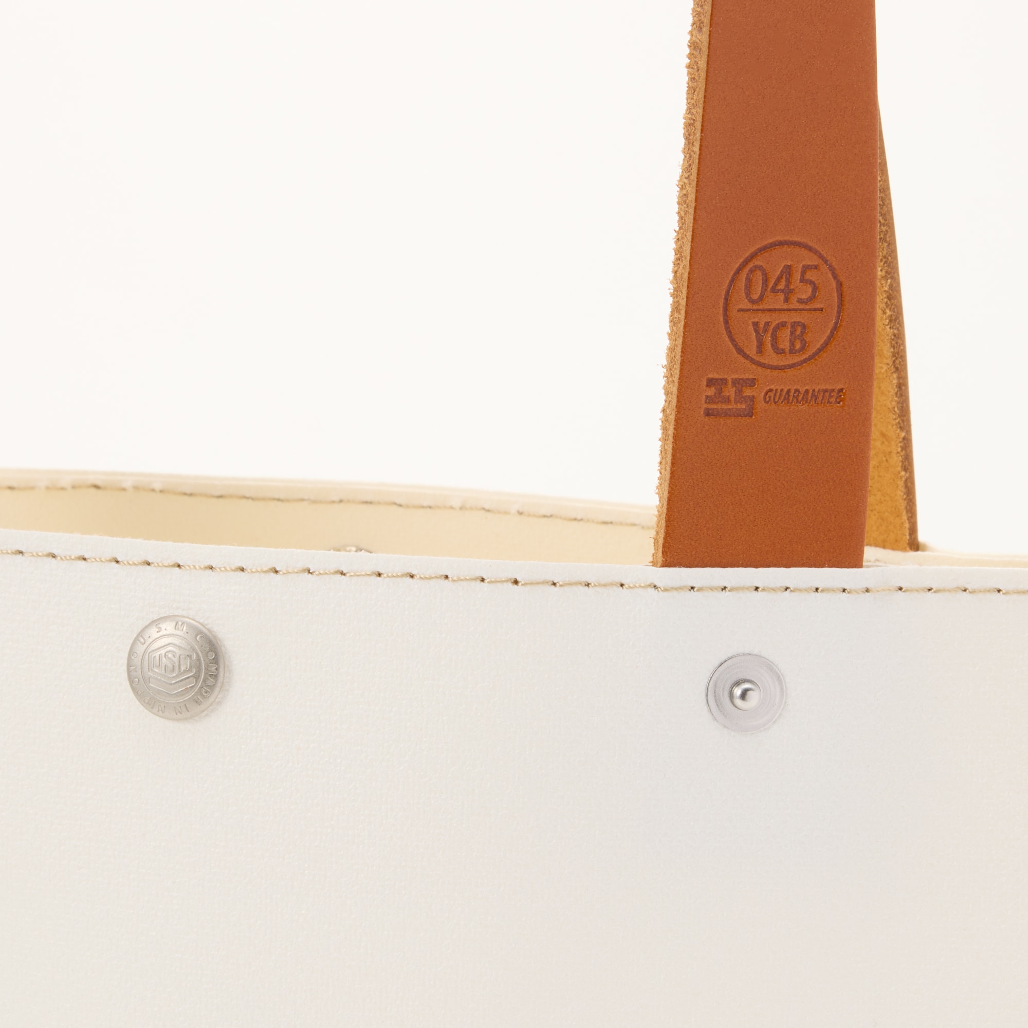 横濱帆布鞄　Ｇ　ホワイト（森野艦船帆布）