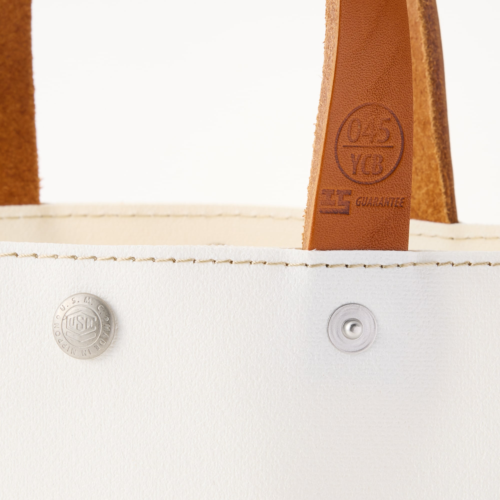 横濱帆布鞄　Ｈ　ホワイト（森野艦船帆布）