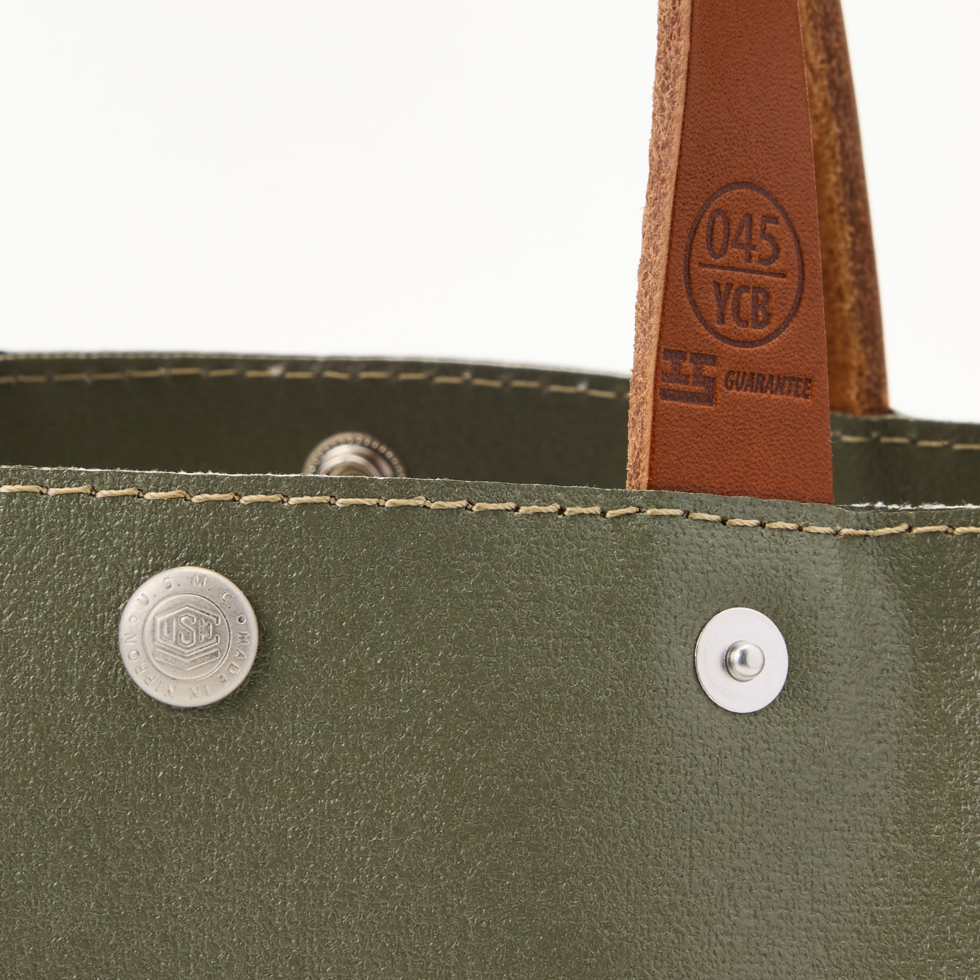 横濱帆布鞄　Ｈ　オリーブ（森野艦船帆布）