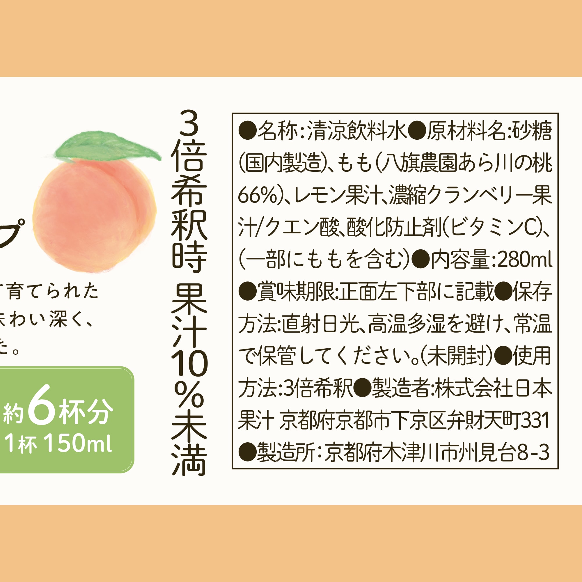 あら川の桃　いろいろ使えるシロップ　２本セット