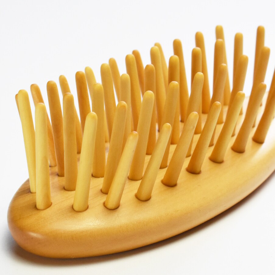 別府つげ工芸　つげブラシ　楕円