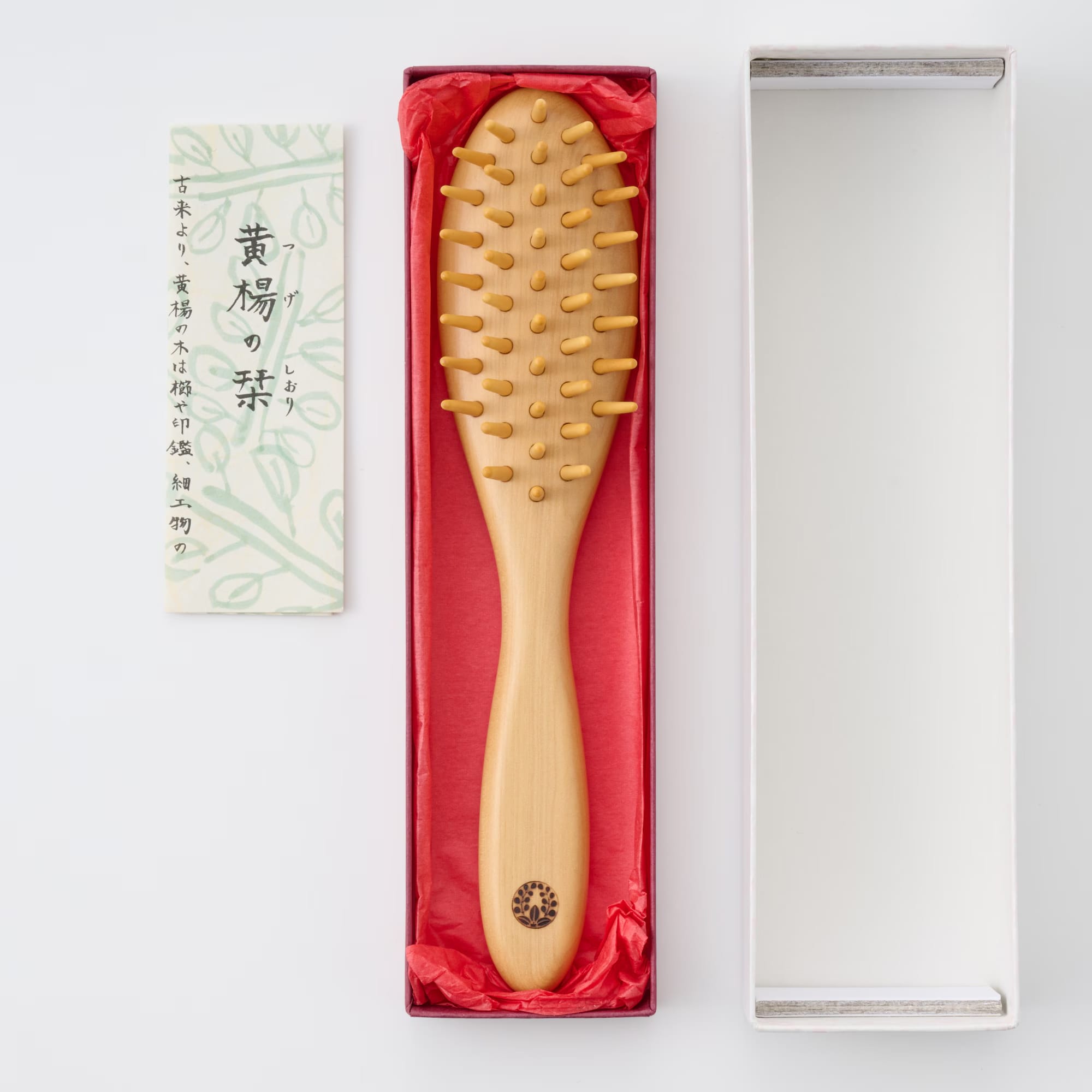 別府つげ工芸　つげブラシ　楕円