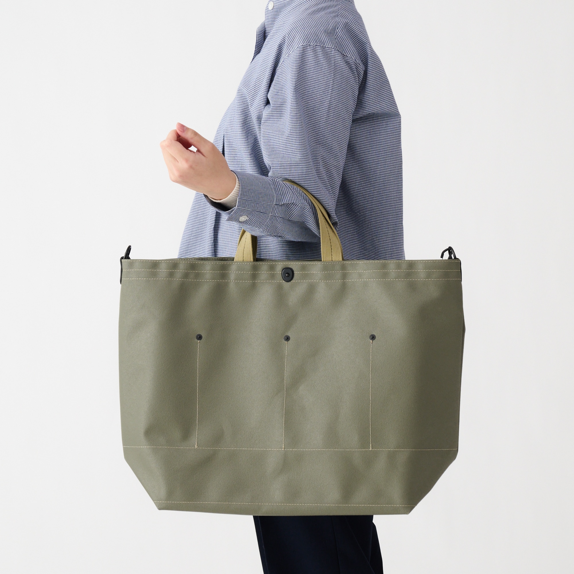 横濱帆布鞄　Ａ　オリーブ（森野艦船帆布）