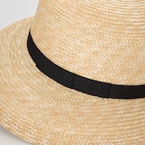 埼玉県　田中帽子の麦わら帽子「カサブランカ」ブラックリボン