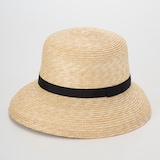 埼玉県　田中帽子の麦わら帽子「カサブランカ」ブラックリボン