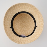 埼玉県　田中帽子の麦わら帽子「カサブランカ」グレージュリボン