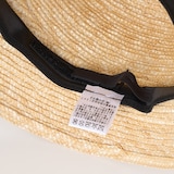 埼玉県　田中帽子の麦わら帽子「カサブランカ」グレージュリボン