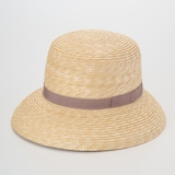 埼玉県　田中帽子の麦わら帽子「カサブランカ」グレージュリボン