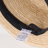 埼玉県　田中帽子の麦わら帽子「カンカン帽」ベージュ×ホワイトリボン