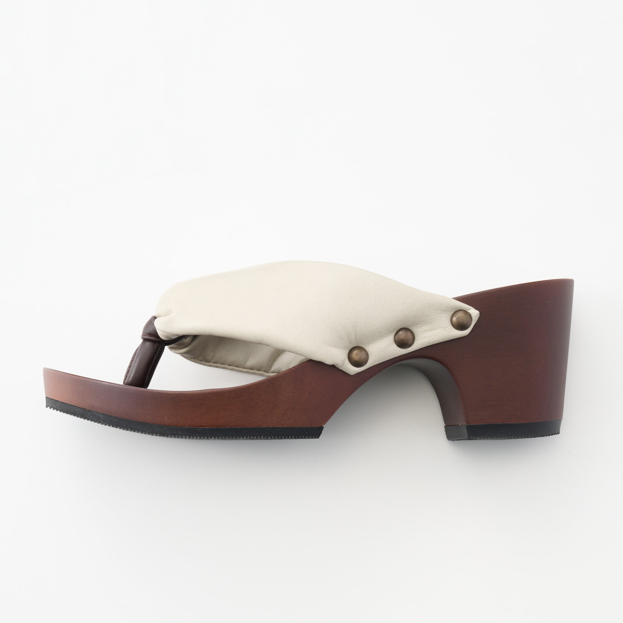 ｍｉｚｕｔｏｒｉの下駄「シフォンカーフグレー」　Ｍ（２３～２３．５ｃｍ）