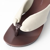 ｍｉｚｕｔｏｒｉの下駄「シフォンカーフグレー」　Ｌ（２４～２４．５ｃｍ）