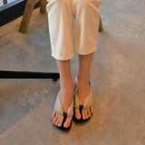 ｍｉｚｕｔｏｒｉの下駄「シフォンカーフグレー」　Ｌ（２４～２４．５ｃｍ）