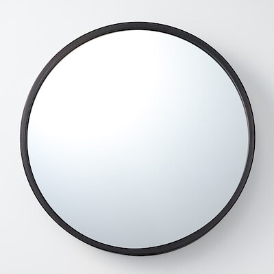 曲げわっぱのミラー　Wa MIRROR　黒