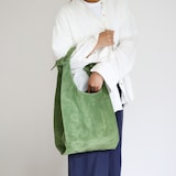 革屋が作った、洗えるショッピングバッグ・グリーン