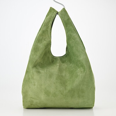 革屋が作った、洗えるショッピングバッグ・グリーン