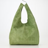 革屋が作った、洗えるショッピングバッグ・グリーン