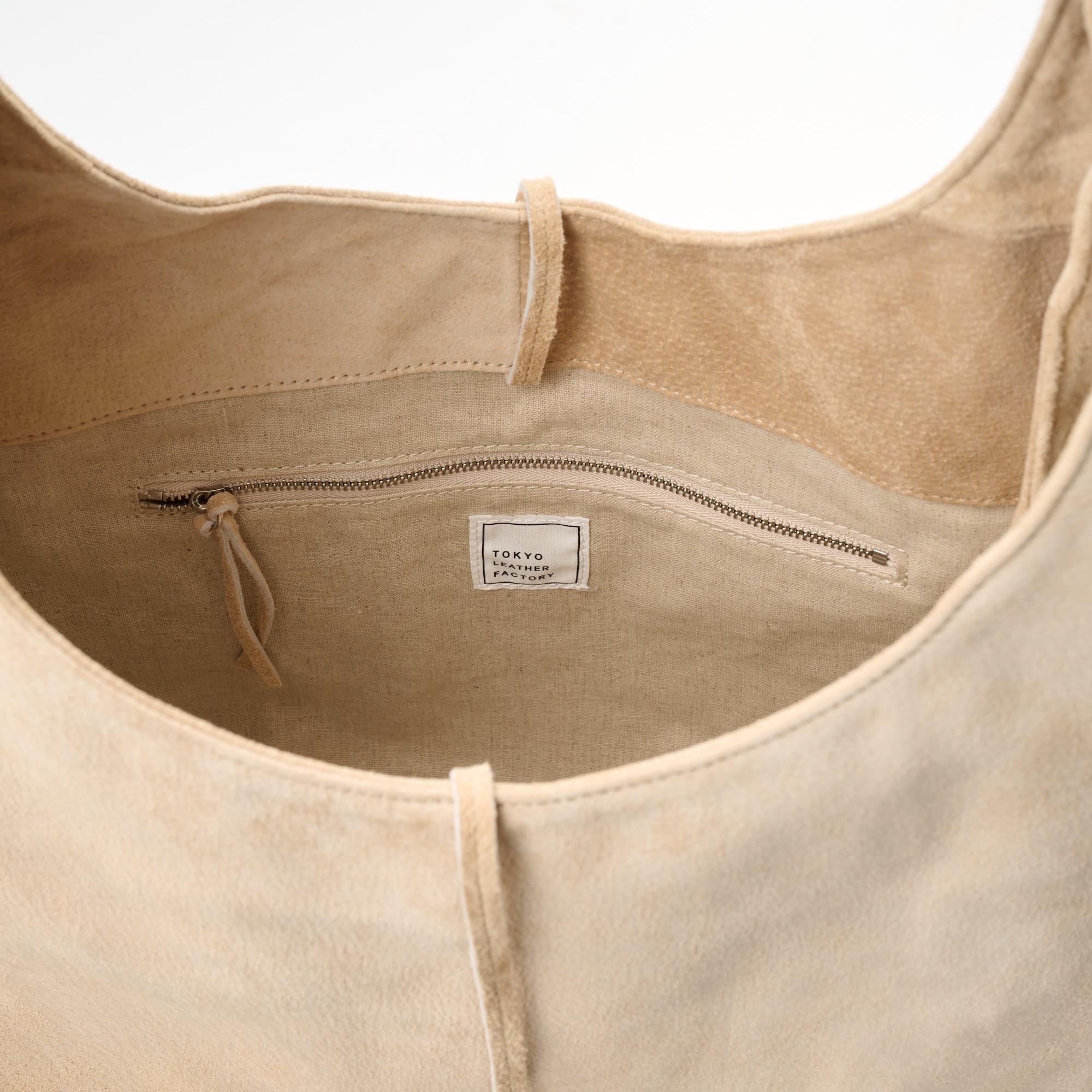   革屋が作った、 洗えるショッピングバッグ・ベージュ