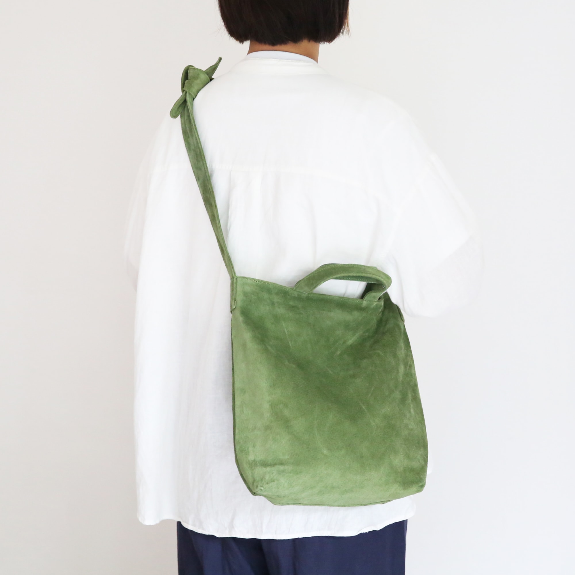 革屋が作った、洗える２ＷＡＹショルダーバッグ・グリーン
