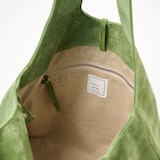 革屋が作った、洗えるドロップトートバッグ・グリーン