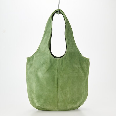 革屋が作った、洗えるドロップトートバッグ・グリーン