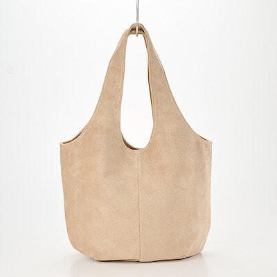 革屋が作った、洗えるドロップトートバッグ・ベージュ