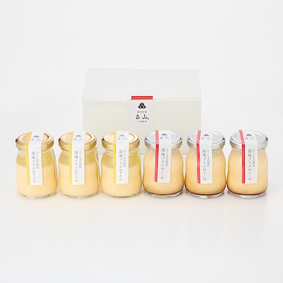 ふくしまの恵み 湯庵プリン「プレーン＆はちみつ」6個セット